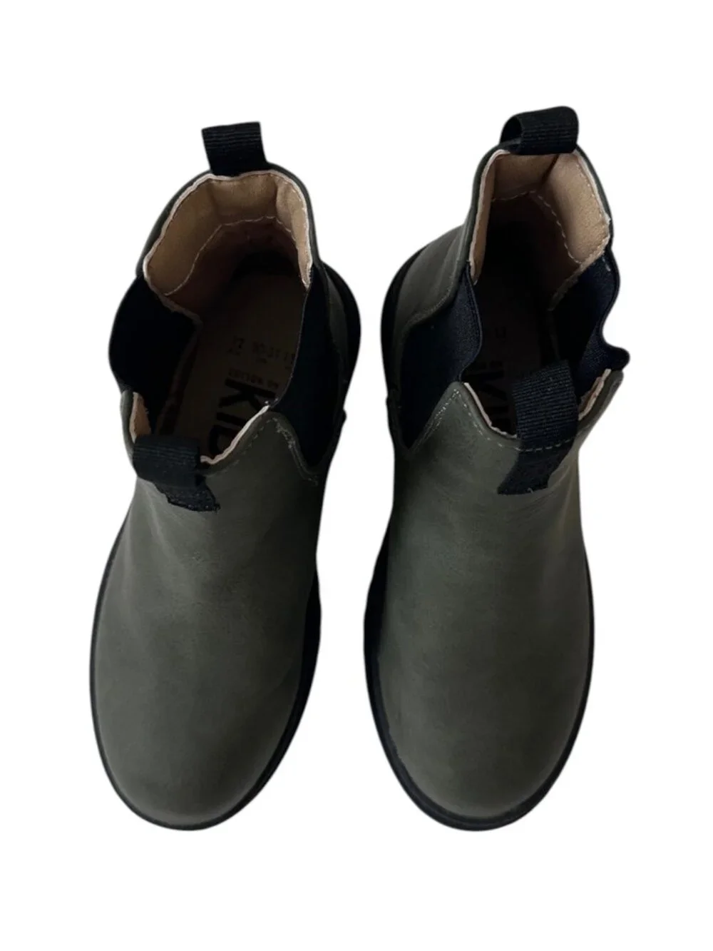 Cotton On Kids Olive Green Chelsea Boots Lug Sole Size 12